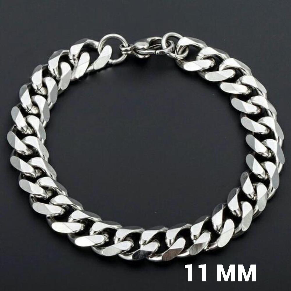  Gelang  Pria  Rantai Silver Titanium  Macho Halus Elegan 