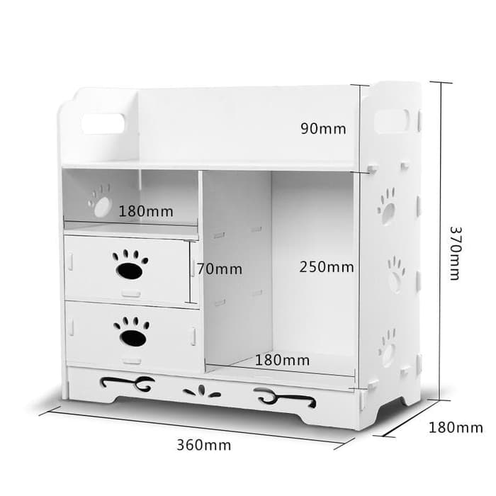  Rak  Kosmetik  MegaHome Desktop Storage ASA MH 527 WPC  Tahan 