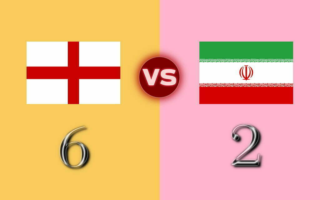 Hasil Inggris vs Iran 6-2, Tiga Singa Tekuk Iran dengan Pesta Gol