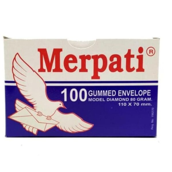 Amplop Kecil Merpati Putih Polos Model Diamond Visit Uk. 110 x 70 mm 80 gram - Gambar 2