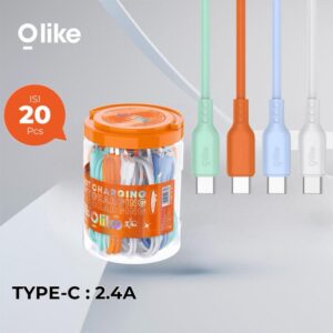 Kabel Data Olike D306C (Type C) Fast Charging Kabel Bulat Type-C
